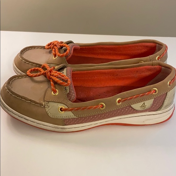 Sperry Women’s Angelfish Linen/Coral size 8 - Picture 4 of 8